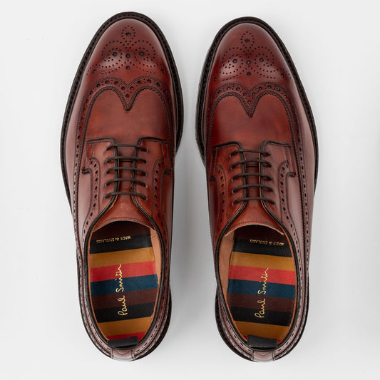 - Edwin - Designer Leather Brogues - Tan