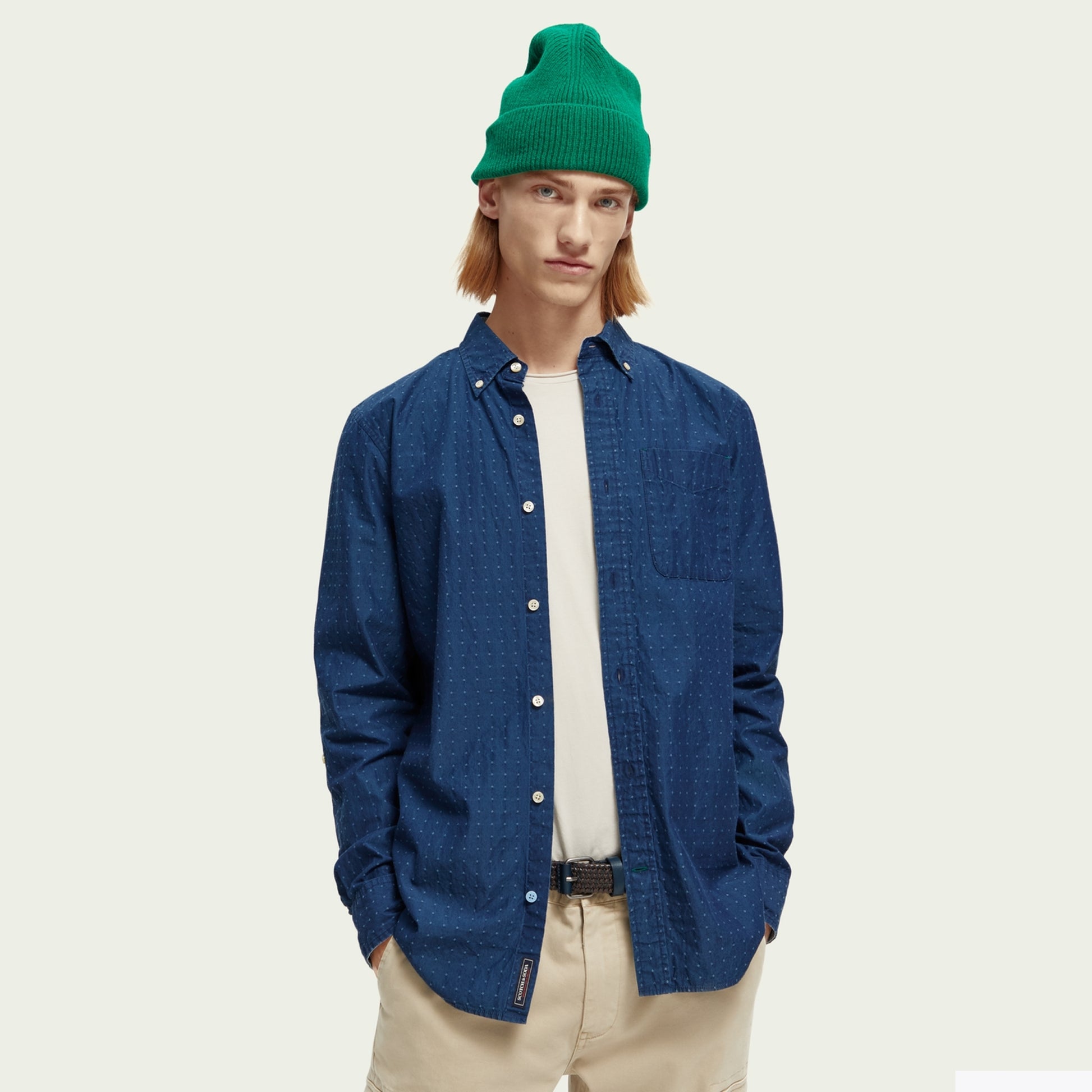 Scotch Lightweight Indigo Patterned Shirt - Indigo