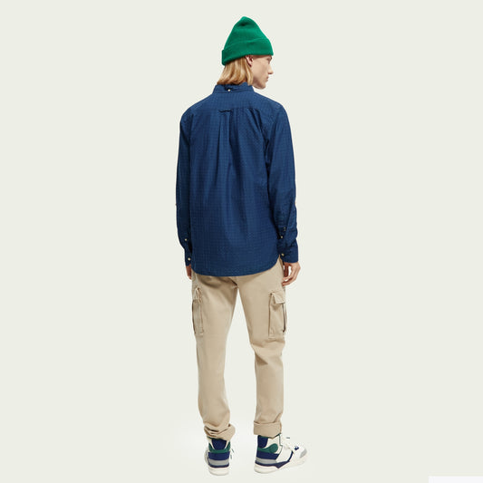 Lightweight Indigo Patterned Shirt - Indigo