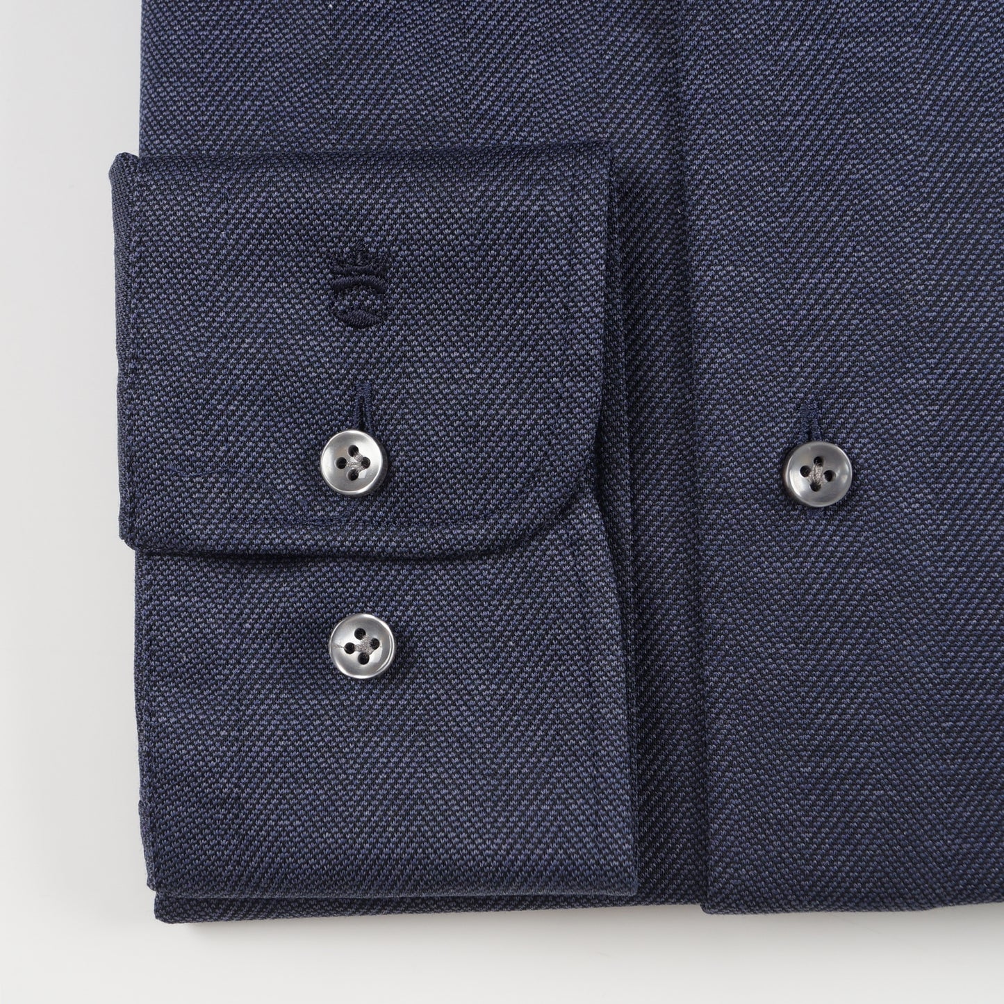 - Roma Modern Kent Knitted Shirt - Navy