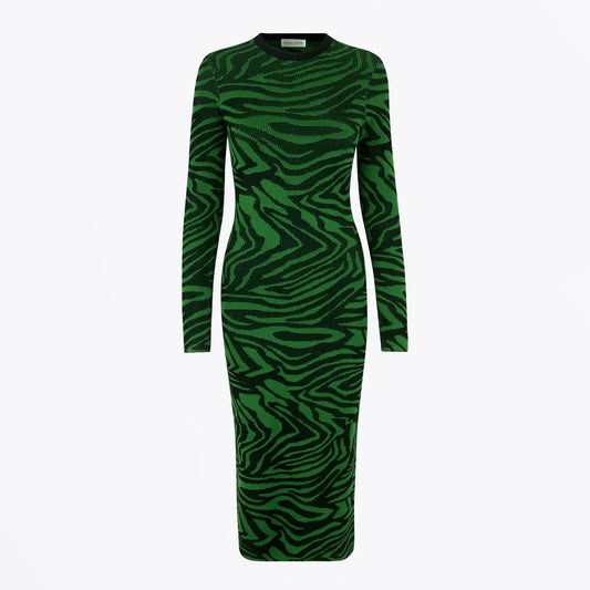 - Chiara Knitted Dress - Black Green