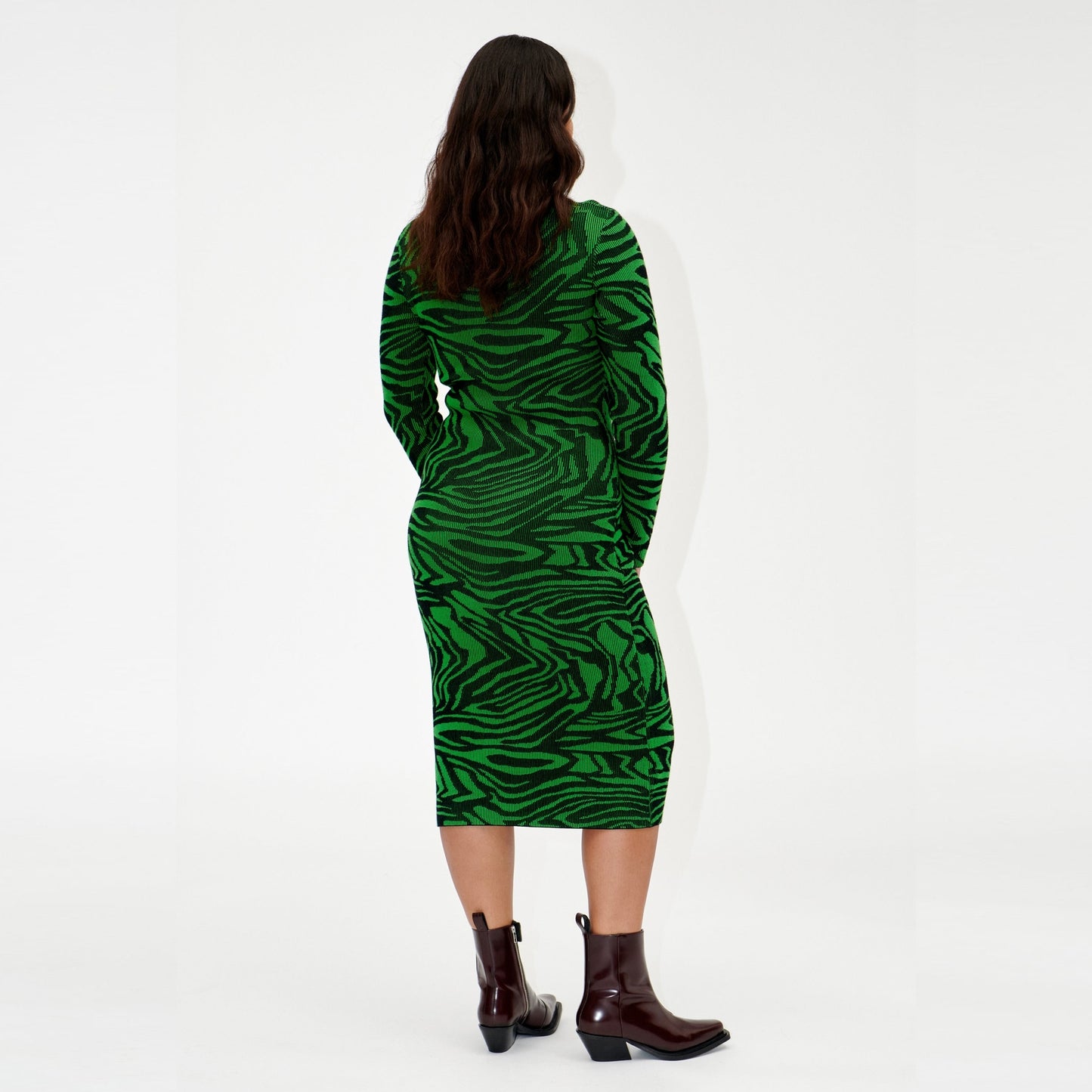 - Chiara Knitted Dress - Black Green