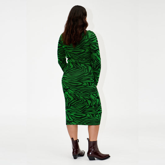 - Chiara Knitted Dress - Black Green