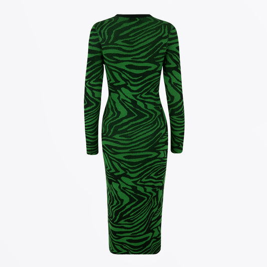 - Chiara Knitted Dress - Black Green