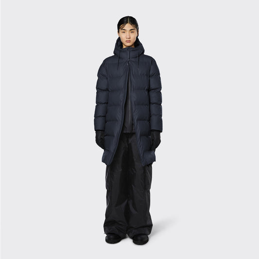 Long Puffer Jacket - Navy