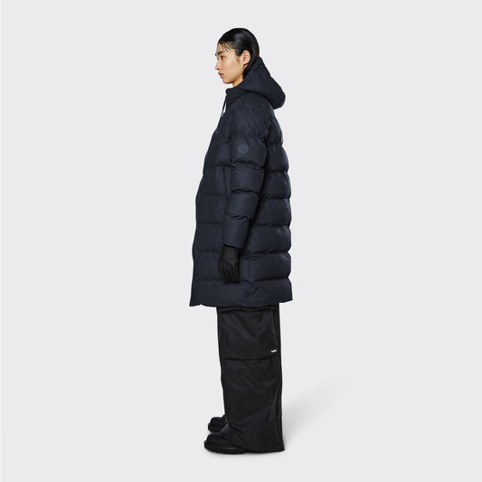 Long Puffer Jacket - Navy