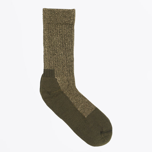 - Deep Toe Capped Wool Sock - Olive