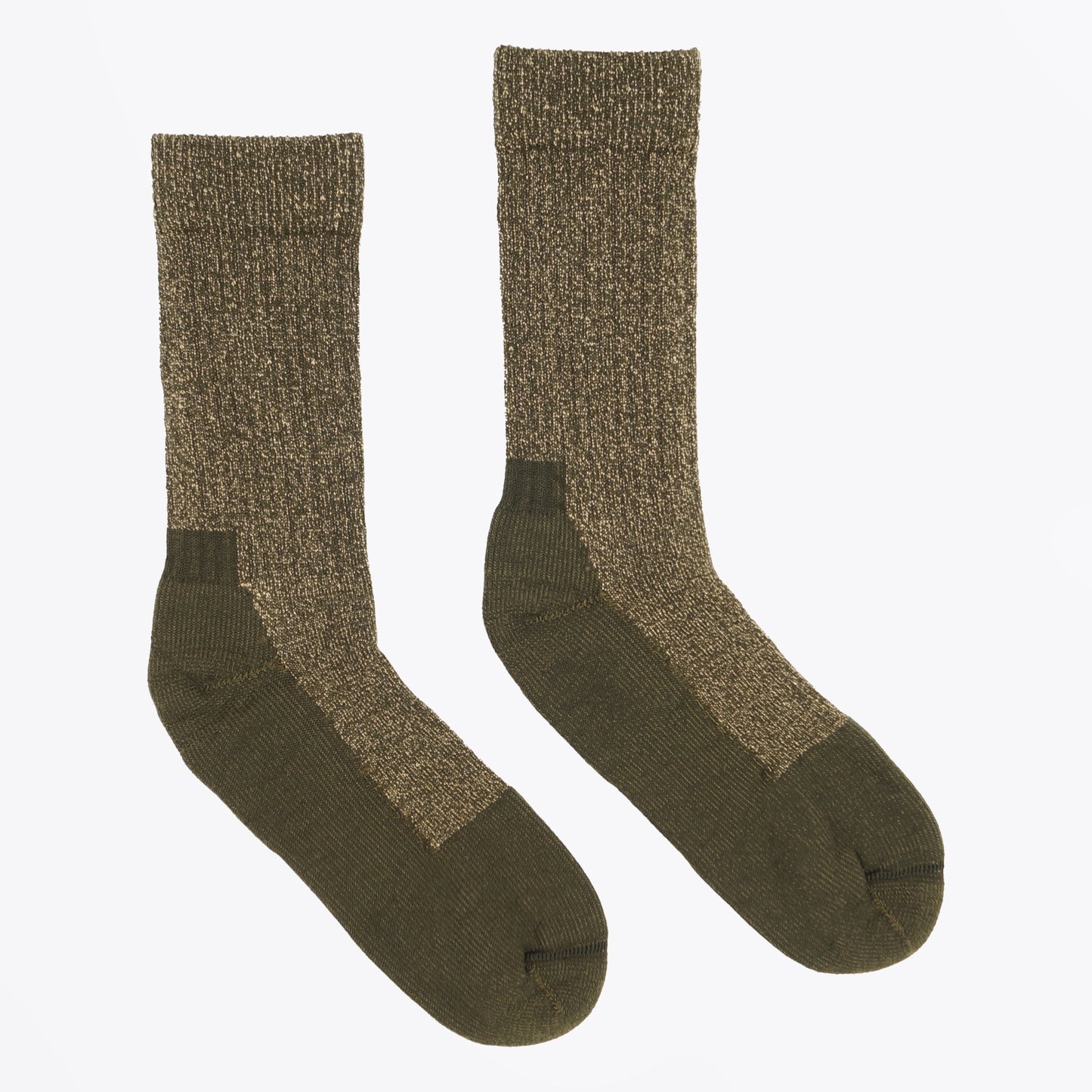 - Deep Toe Capped Wool Sock - Olive