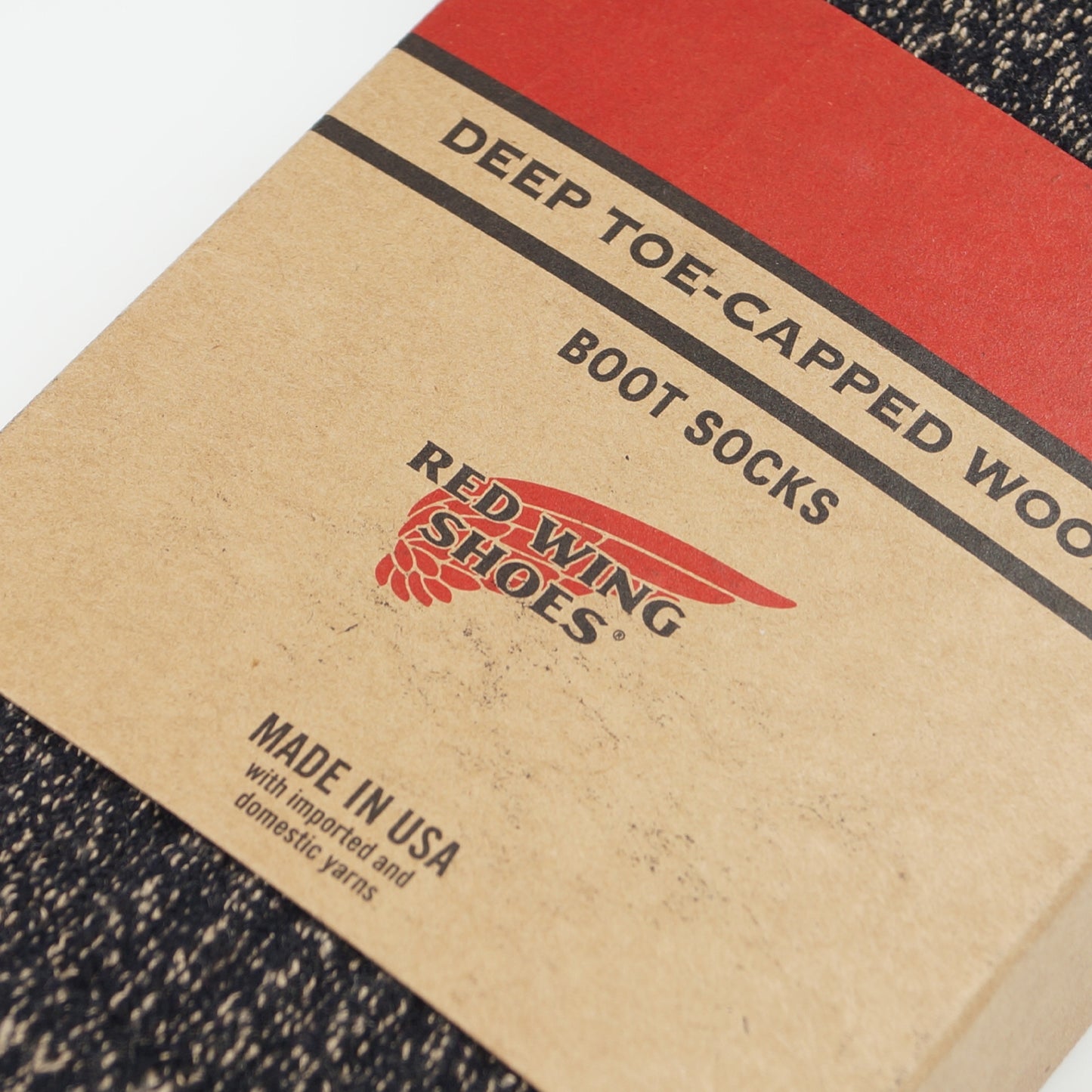 - Deep Toe Capped Wool Sock - Navy/Khaki