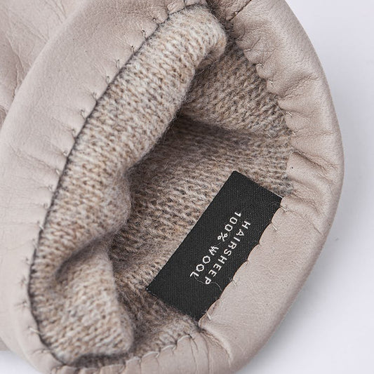 - Elisabeth - Leather Glove - Natural Grey