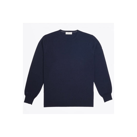 - Cashmere Blend Crew Neck Pullover - Navy