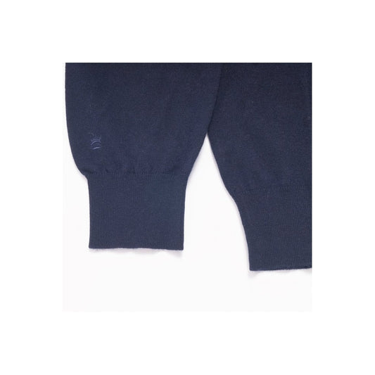 - Cashmere Blend Crew Neck Pullover - Navy