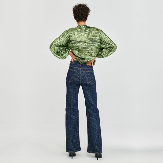 Martha Top - Green Reptile