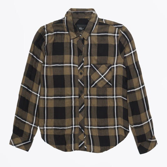 Hunter Check Shirt - Black Olive Ivory