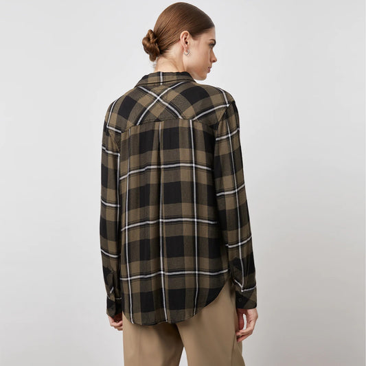 Hunter Check Shirt - Black Olive Ivory