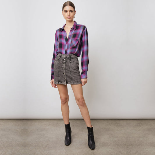 Hunter Check Shirt - Navy Magenta Sky