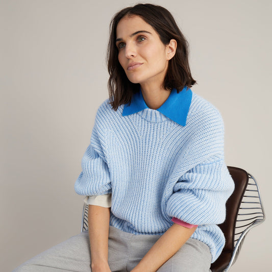 - Dawn Knitted Pullover - Blue
