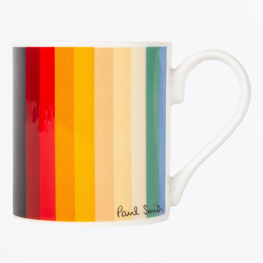 - 'Colour Block Stripe' Bone China Mug - Multi