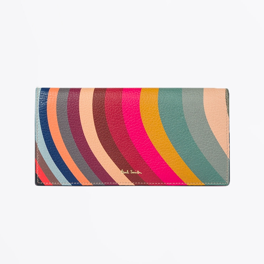 Paul Leather Swirl Trifold Purse