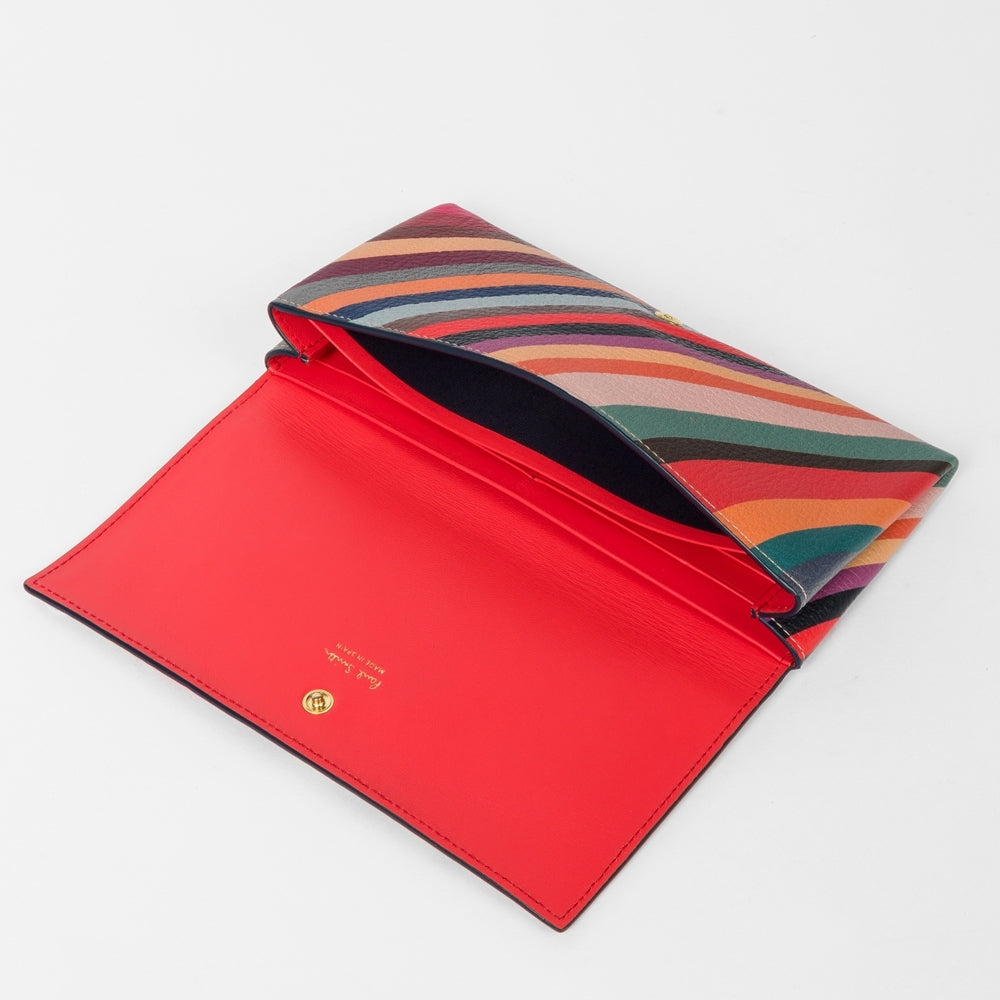 Leather Swirl Trifold Purse