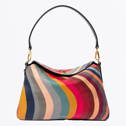 Leather Swirl Shoulder Bag