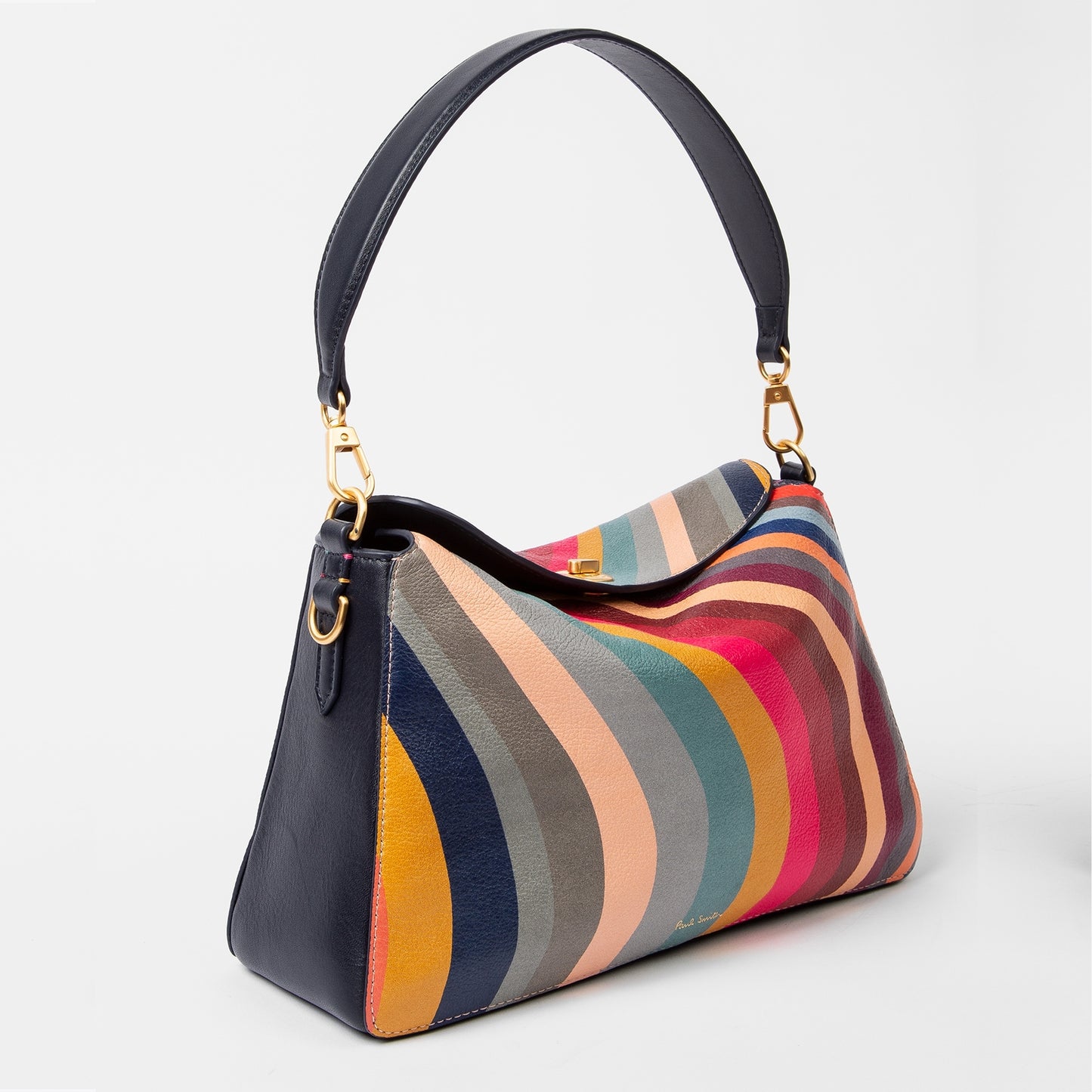 Leather Swirl Shoulder Bag