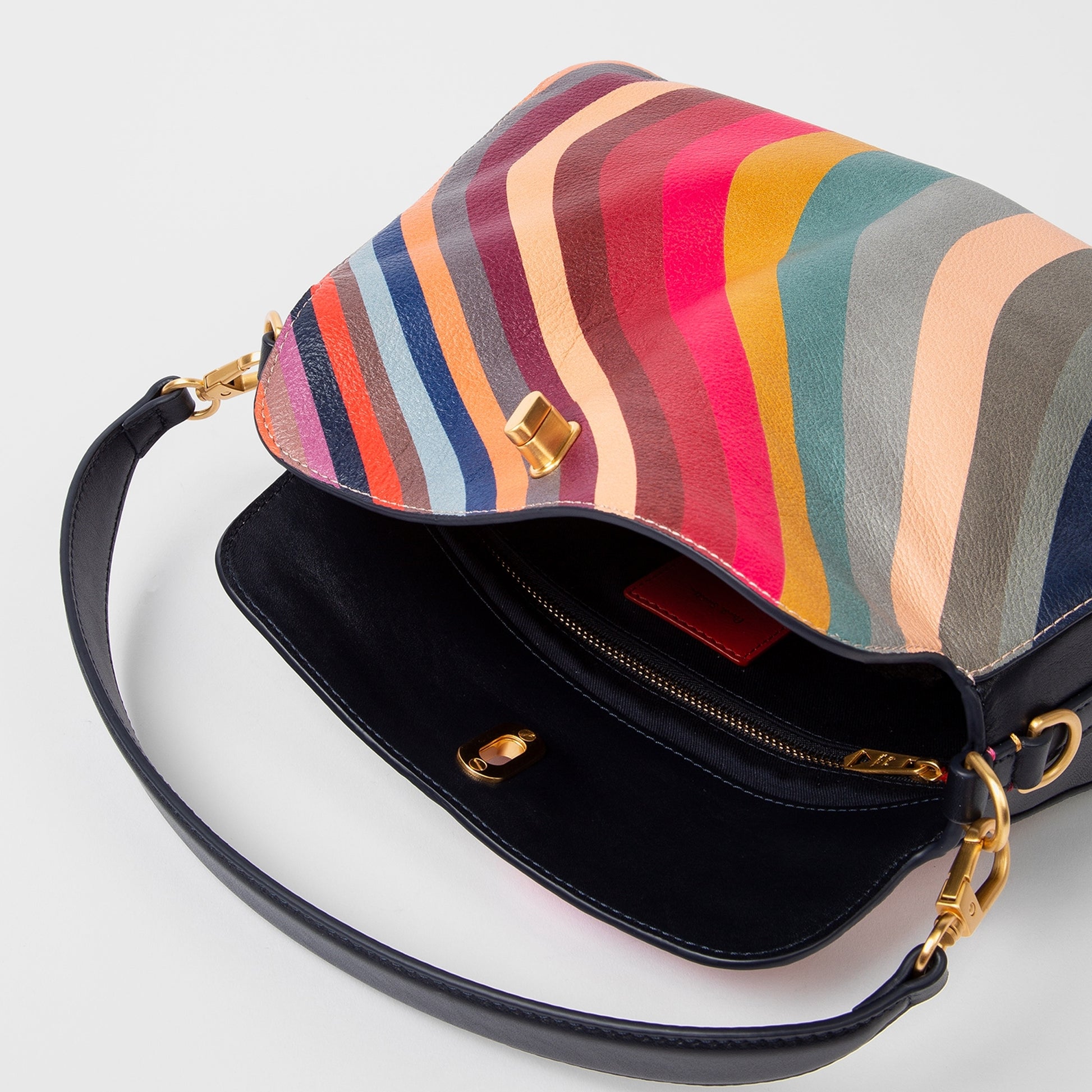 Paul Leather Swirl Shoulder Bag