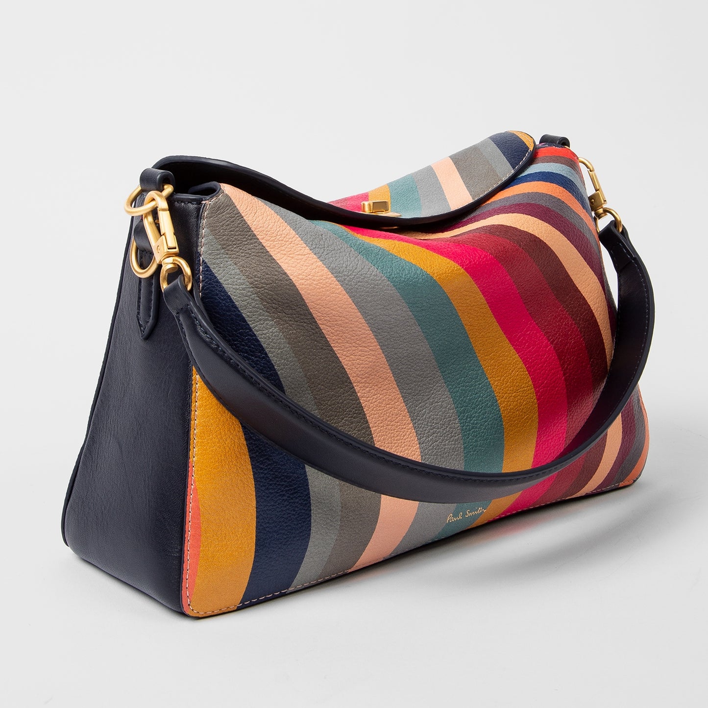 Leather Swirl Shoulder Bag