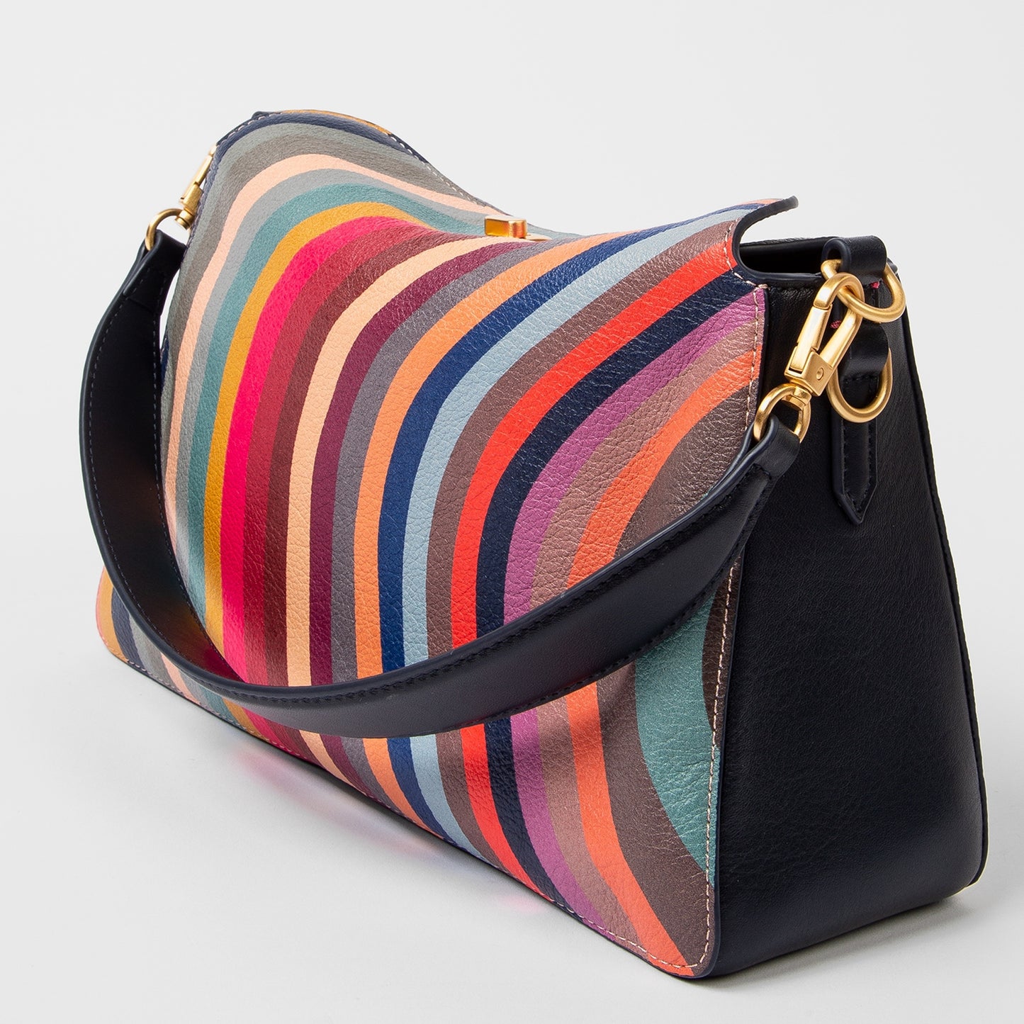 Leather Swirl Shoulder Bag