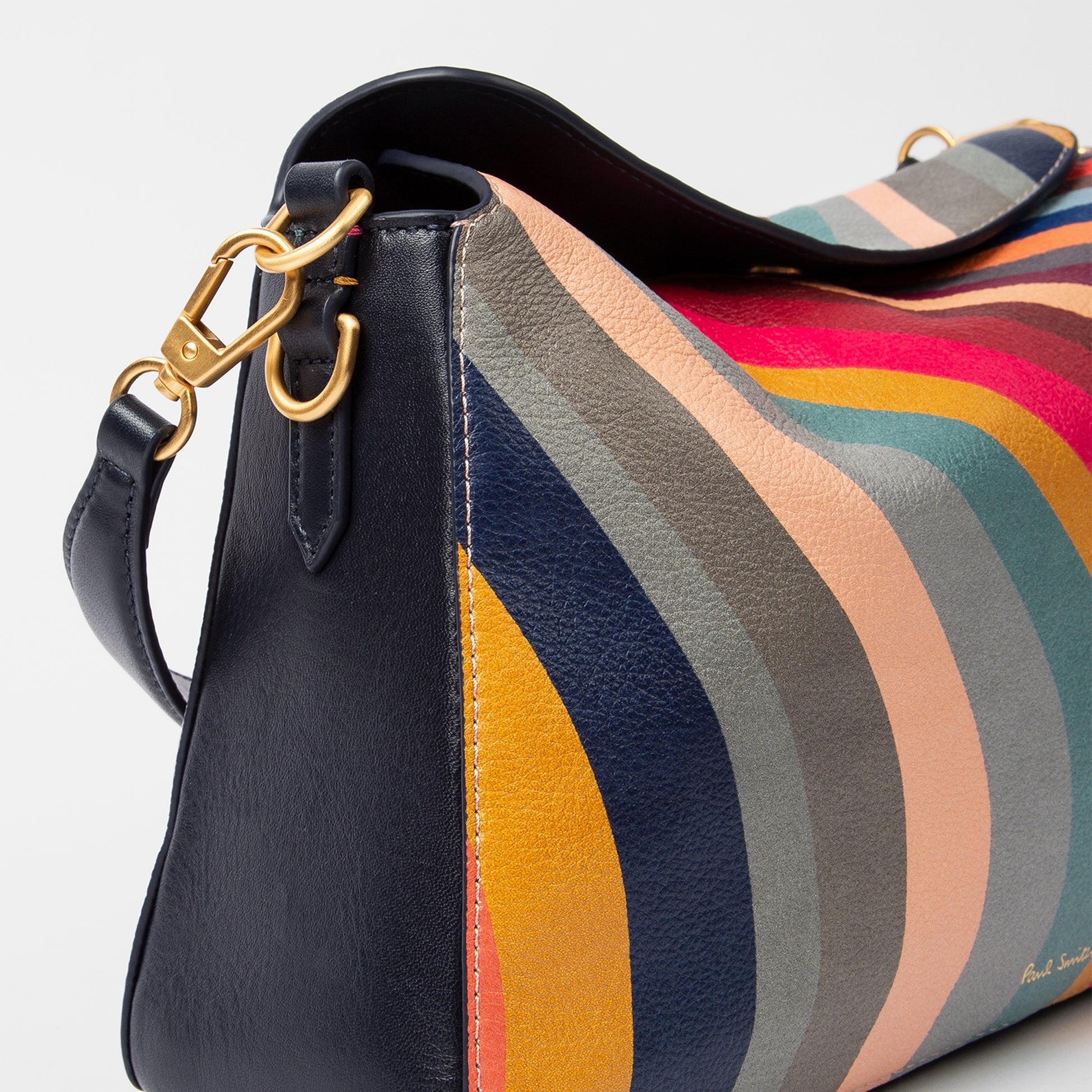 Paul Leather Swirl Shoulder Bag