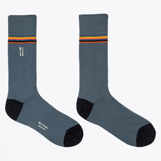 - Archie Cutlery Socks - Petrol