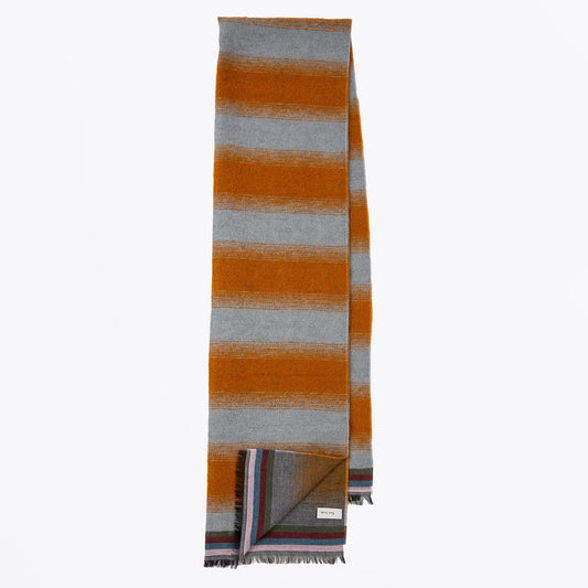 Mohair Stripe Scarf - Slate