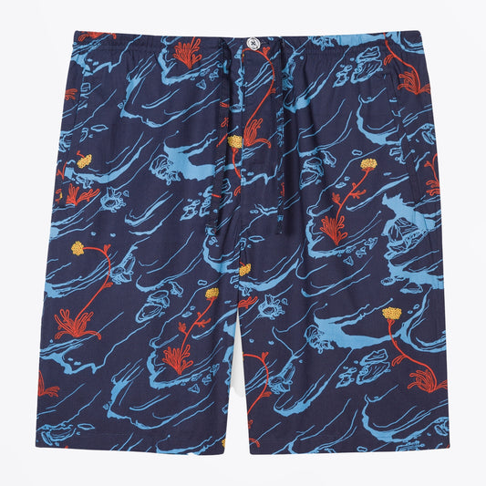 - Cotton 'Short Cliff' Pyjamas - Inky Blue