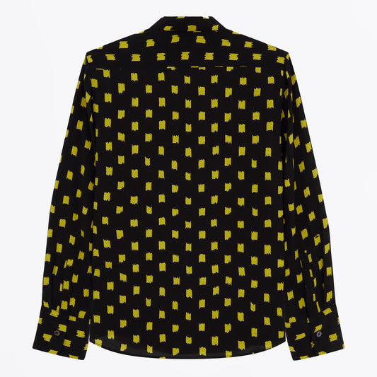 - 'Brushstrokes' Spot Shirt - Black