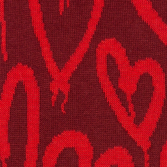 - 'Graffiti Heart' Socks - Red
