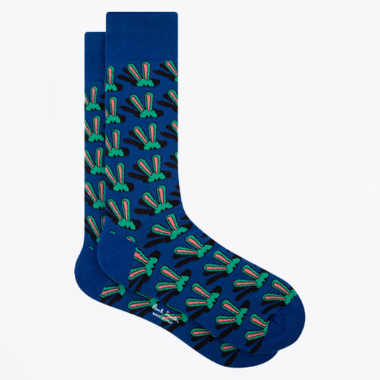 - 'Pop Up Bunny' Socks - Blue