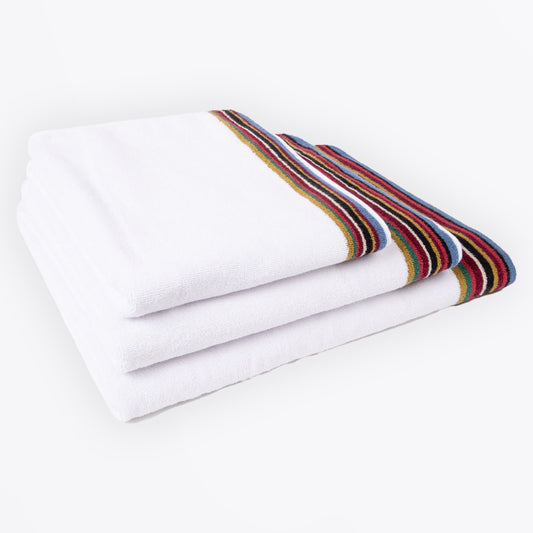 - Stripe Edge 3X Towel Set - White