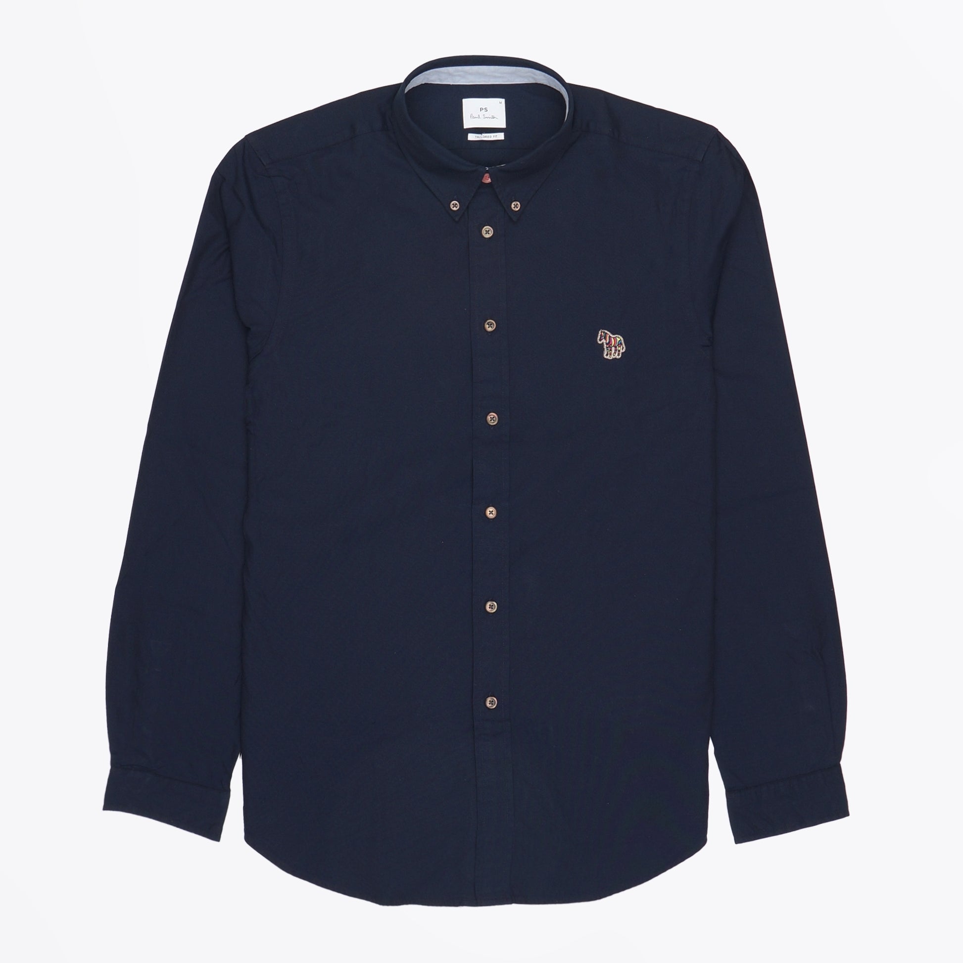 Paul Zebra Badge Tailored Shirt - Inky