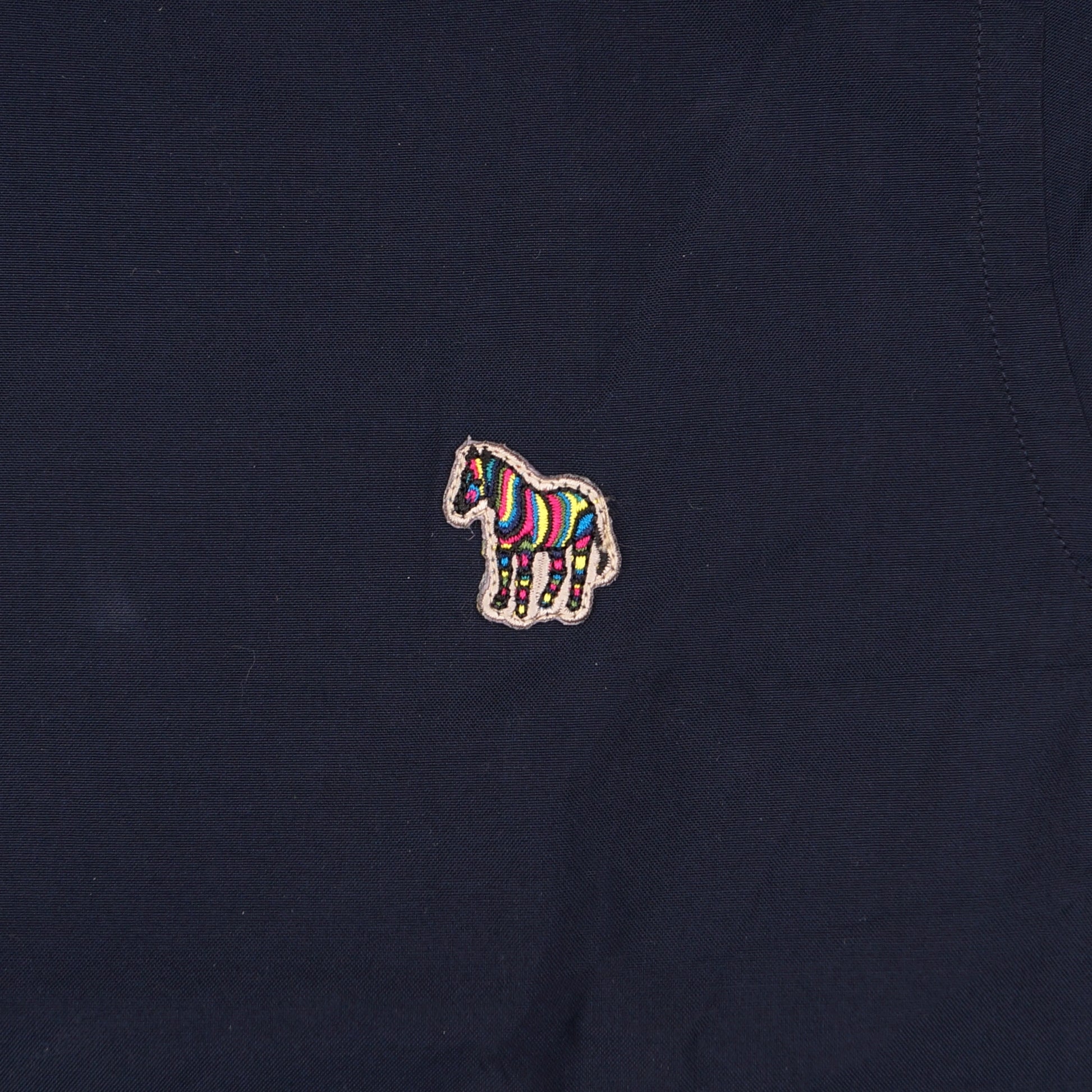 Paul Zebra Badge Tailored Shirt - Inky