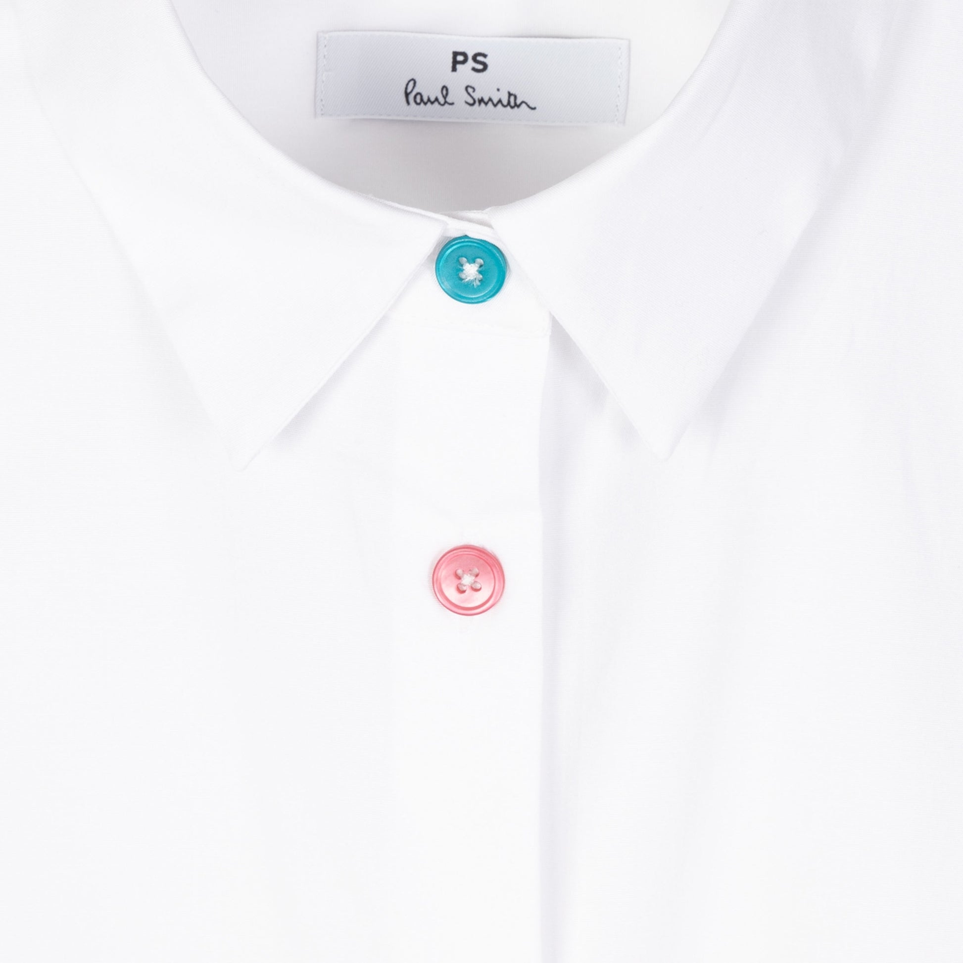 Paul Multi-Coloured Button Shirt - White