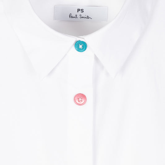 Multi-Coloured Button Shirt - White