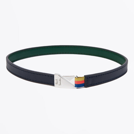 Leather Hook Bracelet - Navy