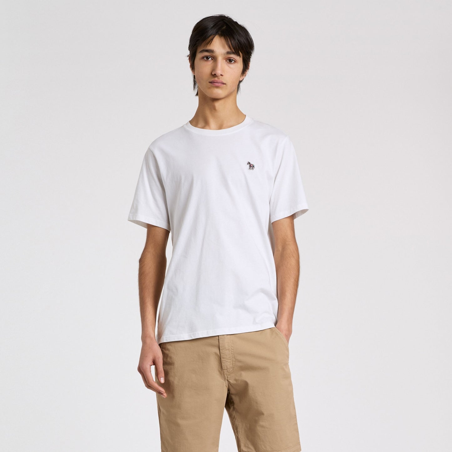 Zebra Badge Regular Fit T-Shirt - White