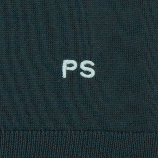 Knitted Polo Sweater - Very Dark Green