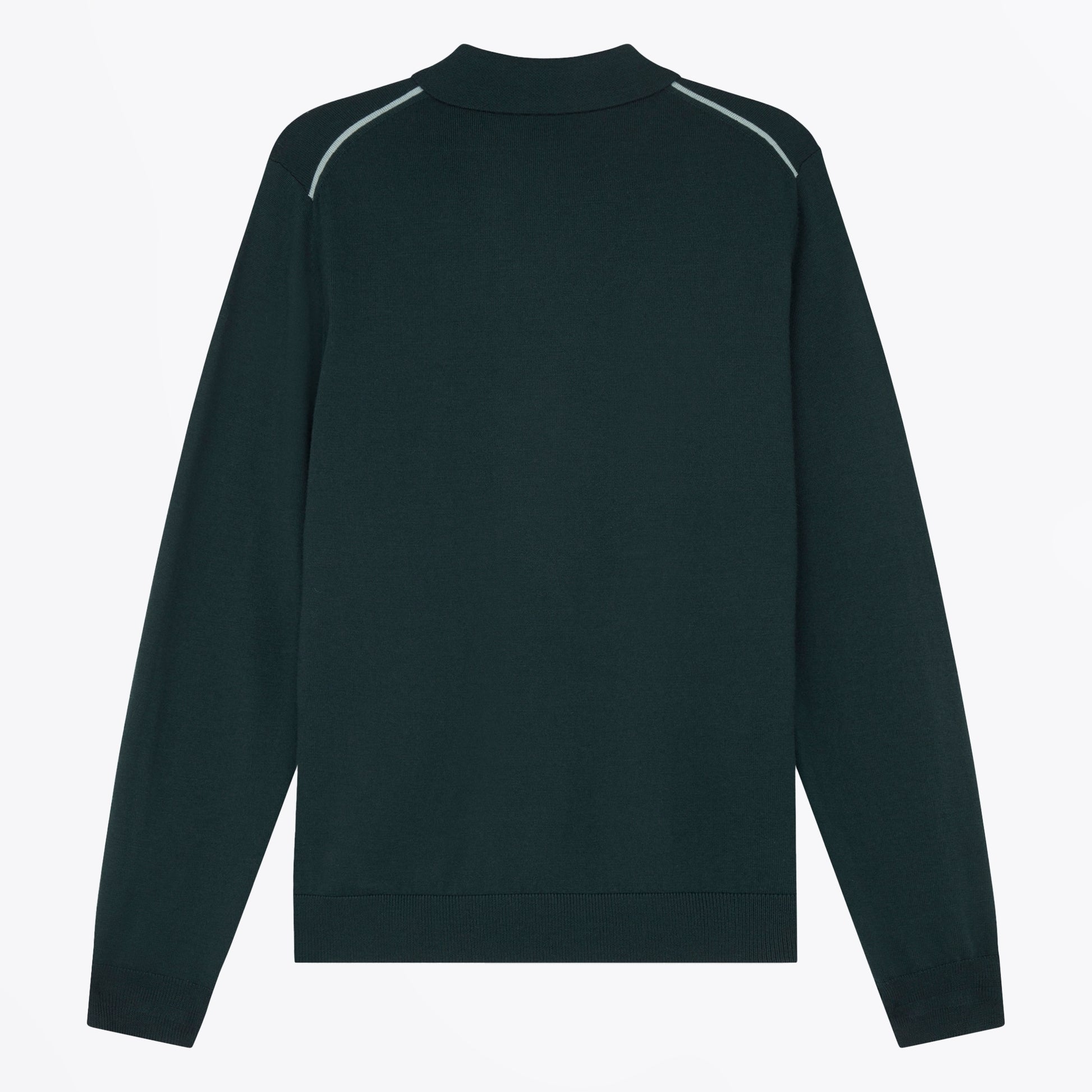 Paul Knitted Polo Sweater - Very Dark Green