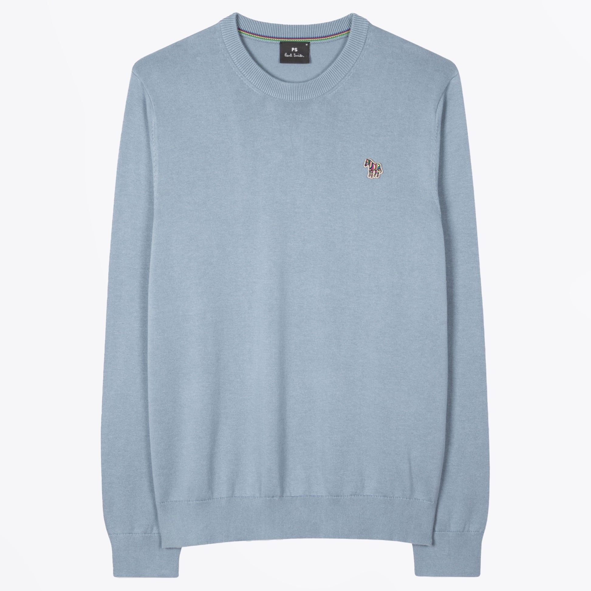 Paul Zebra Badge Crew Neck Sweater - Blue