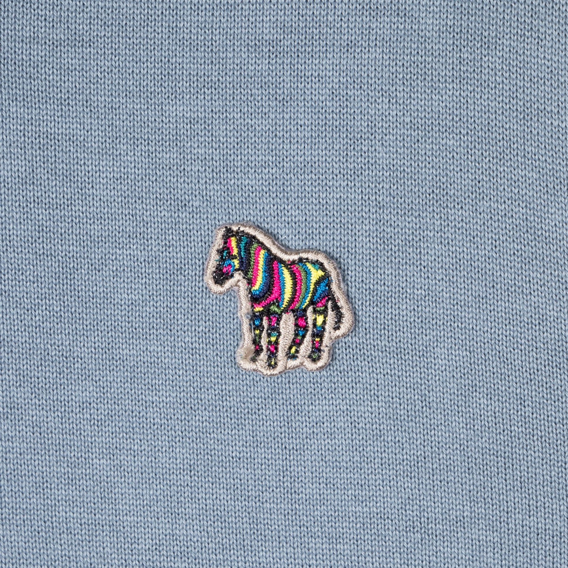 Paul Zebra Badge Crew Neck Sweater - Blue
