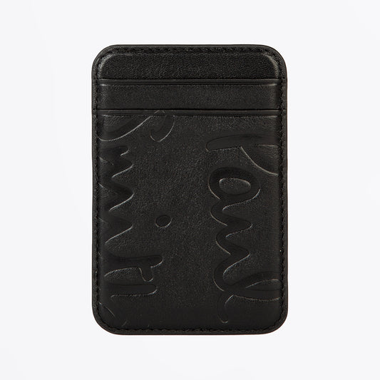 Magnetic Logo Wallet - Black