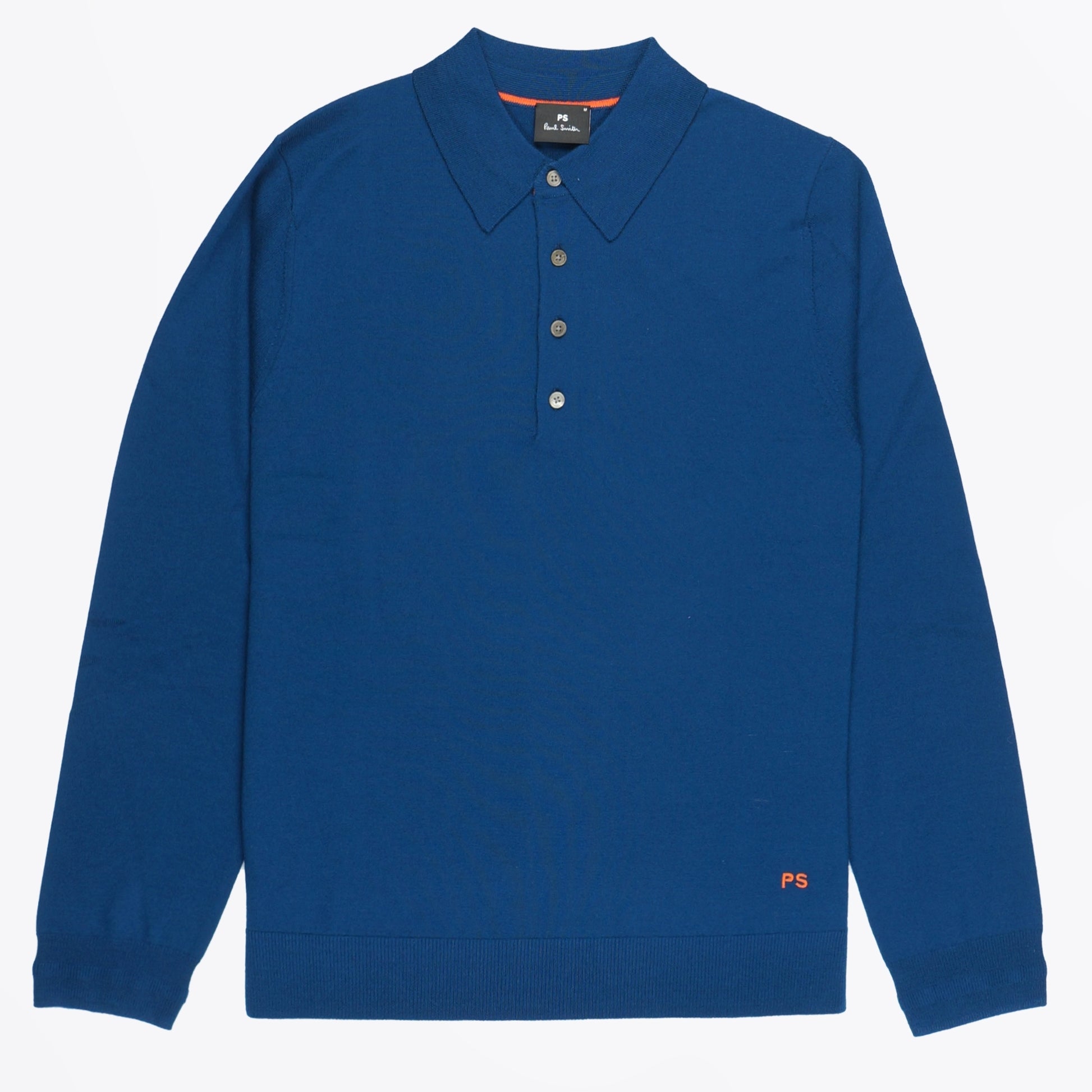 Paul - Knitted Polo Sweater - Indigo