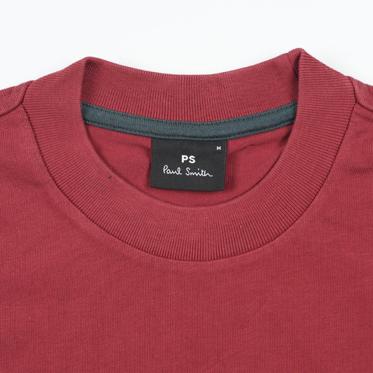 - Embroidered Zebra T-Shirt - Burgundy